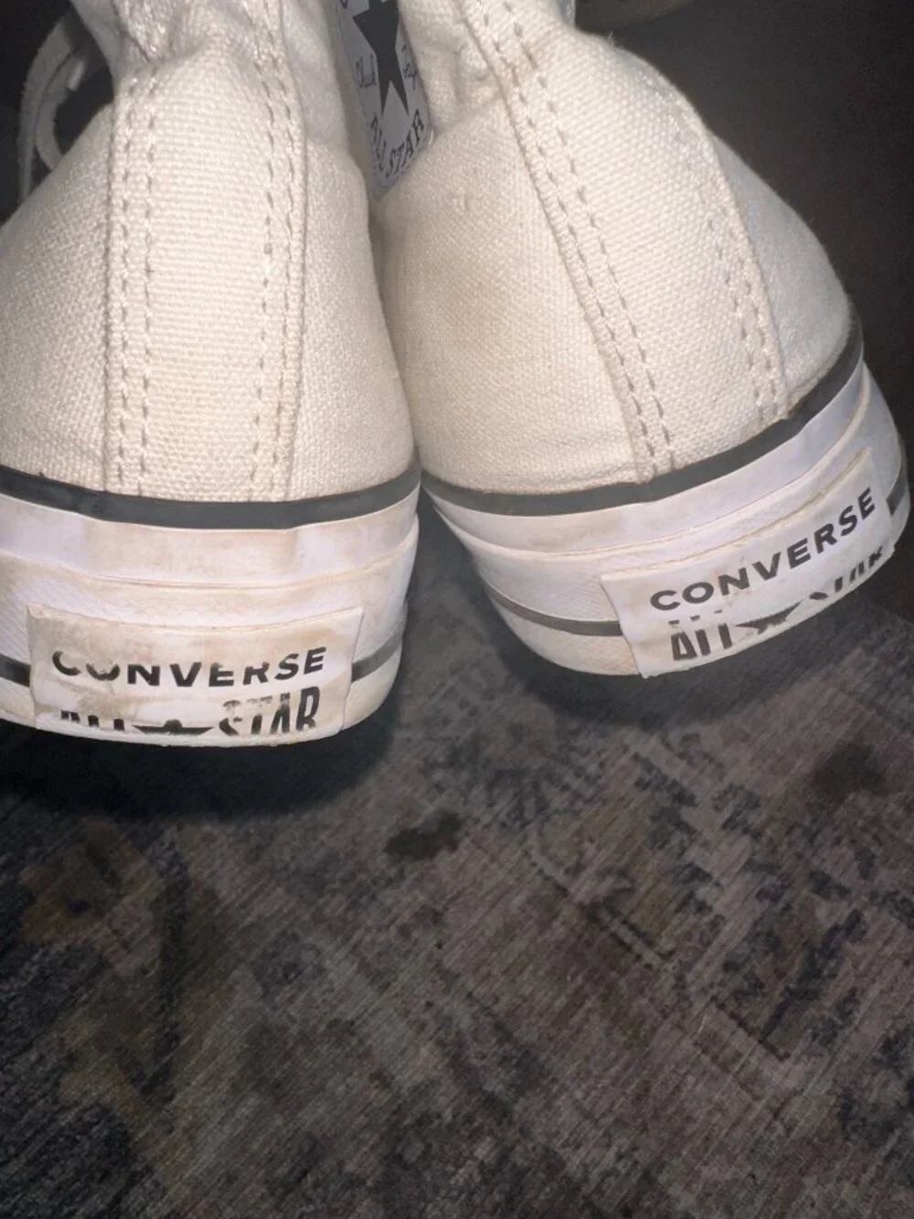 Converse White Platform High Top Sneakers
